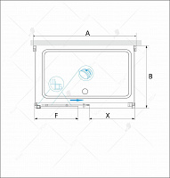 Душевой уголок RGW PA-42 P (PA-12 + 2Z-050-2) Прозрачное 1000x800