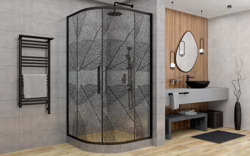 Душевое ограждение Deto HB 90 Black фото 6