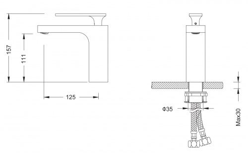 Смеситель для раковины Timo Torne (4361/00F chrome) фото 7
