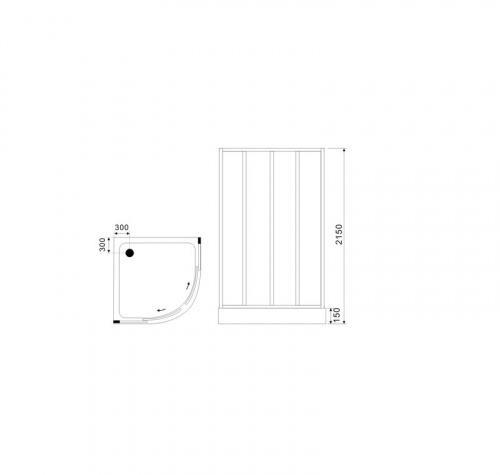Душевая кабина без пара Black&White G8501-900 фото 4