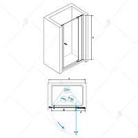 Душевая дверь RGW HO-06 Тонированое (Серое) 650