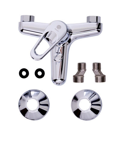 OneLife P11-100cr полимерный смеситель для ванны/душа, хром фото 7