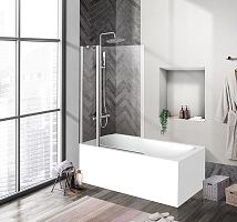 Душевая шторка на ванну BelBagno UNO-V-11-120/150-C-Cr