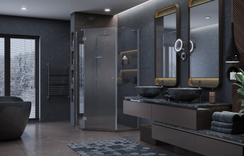 Душевое ограждение Ambassador Diamond 12011111L (900x900x2000), 1 место фото 2