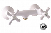 MK180.5BC MORAVA - смеситель классический для ванны с душем, ЦВЕТ БЕЛЫЙ/ХРОМ RAV Slezak