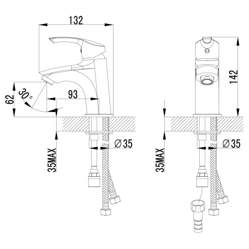 Смеситель для раковины Lemark Plus Strike (LM1116C) фото 4