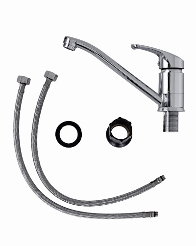 OneLife P01-000cr полимерный смеситель для кухни, хром фото 7