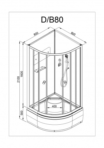 Душевая кабина AvaCan D80 фото 24