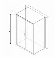 Душевой уголок RGW PA-41 P (PA-11 + 2Z-050-2) Прозрачное 1500x1000