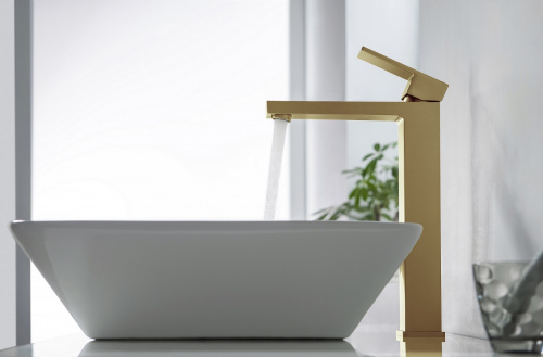 Смеситель для раковины-чаши Timo Selene золото матовое (3011/17F) фото 4