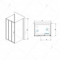 Душевой уголок RGW PA-73 (PA-13 + Z-050-2) Прозрачное 1200x800