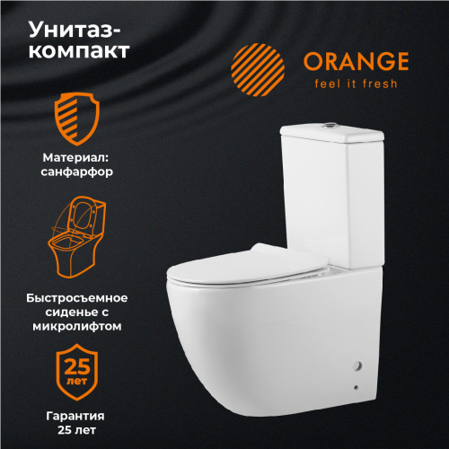 Унитаз-компакт Orange C05-000w сиденье с микролифтом фото 7