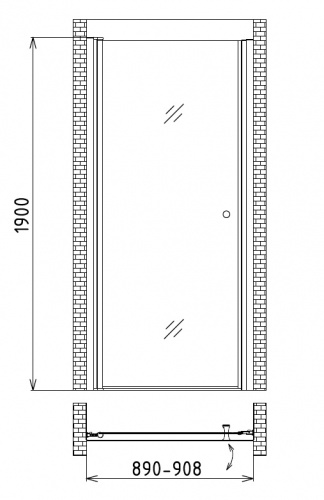 Душевая дверь Gemy New Rockcoco S03190B фото 5