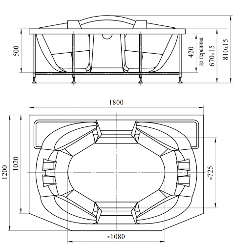 Акриловая ванна Radomir «Конкорд» фото 3