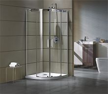 Душевое ограждение GROSSMAN GR-4100 Galaxy 100*100*190 полукруг, двери раздвижные