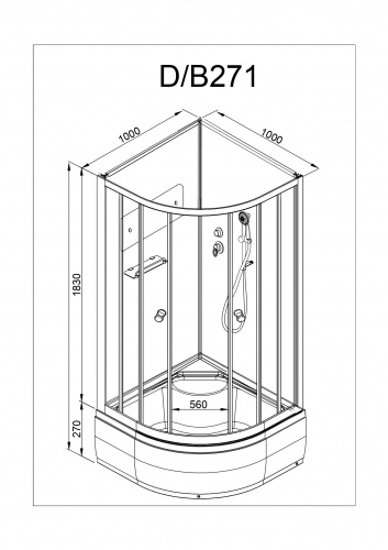 Душевая кабина AvaCan D271 фото 16
