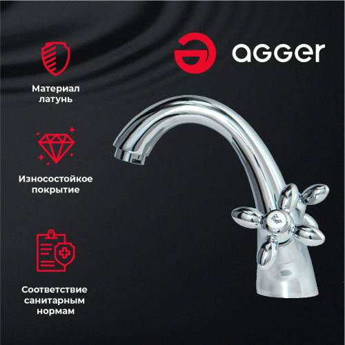 Смеситель для раковины Agger Retro A1902100 фото 9