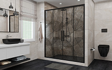 Душевая дверь в нишу Deto FB2 170-190 Black