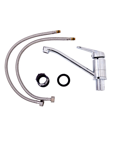 OneLife P11-000cr полимерный смеситель для кухни, хром фото 7