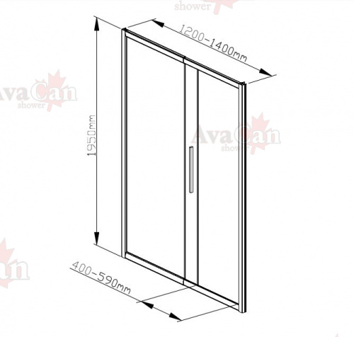 Душевой уголок AvaCan FB 140-160 + SB 90 фото 13