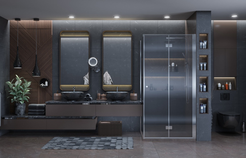 Душевое ограждение Ambassador Diamond 12011105R (900x900x2000), 1 место фото 3