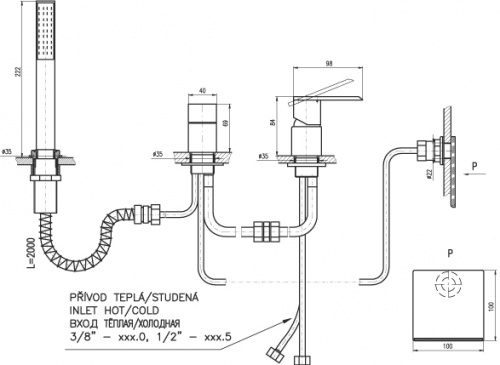 LR563.5P LOIRA смеситель каскадный на 4 отверстия RAV Slezak фото 3