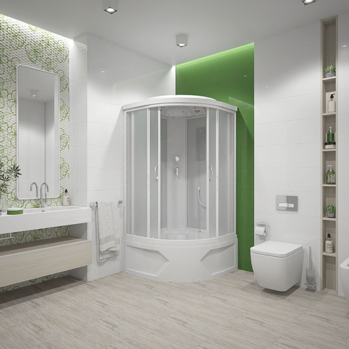 Душевая кабина Mirwell MR3509TP-C1-RUS (90x90x215 см) фото 7