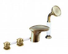 L571.5PSM LABE смеситель каскадный на 4 отверстия, ЦВЕТ БРОНЗА RAV Slezak