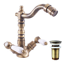 MK521.5/9SM MORAVA RETRO - смеситель для биде, CLICK-CLACK, ЦВЕТ БРОНЗА RAV Slezak