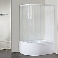 Душевой угол Royal Bath RB 8120BK-T (прозрачное) правый