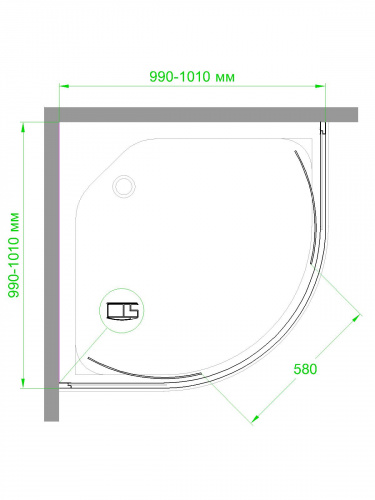 Душевой уголок Royal Bath RB HKD-C 100х100х185 (матовое) фото 3