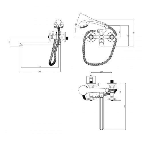 Смеситель для ванны Lemark Promotion (LM6048C) фото 2