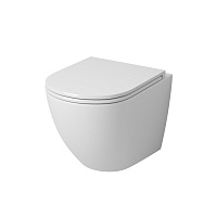 Унитаз Grossman GR-4455S (490*360*350) подвесной БЕЗОБОДКОВЫЙ  с тонкой крышкой