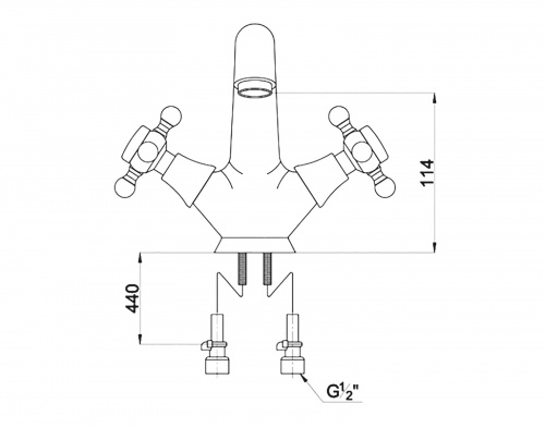 Смеситель для раковины Timo Nelson (1911F silver) фото 3