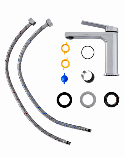 Orange GAUSS M30-021cr однозахватный смеситель для раковины, хром фото 7