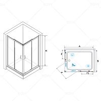 Душевой уголок RGW PA-146 Прозрачное 800x1200
