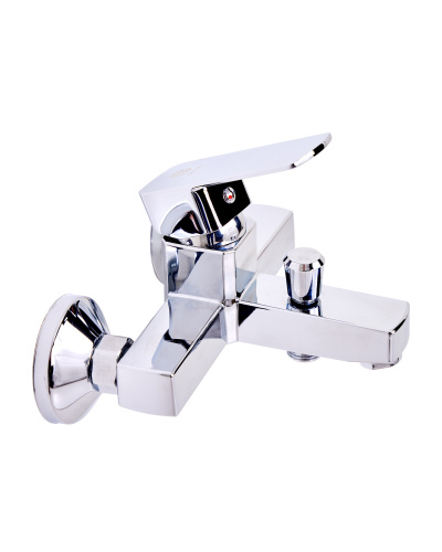 OneLife P06-100cr полимерный смеситель для ванны/душа, хром фото 5