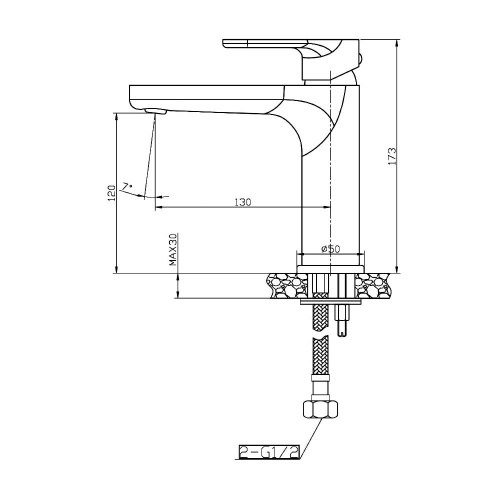 Смеситель для раковины Agger Gorgeous A0202144 черный фото 2