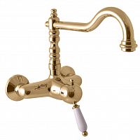 L502.5/28Z LABE - смеситель кухонный настенный, ЦВЕТ ЗОЛОТО RAV Slezak