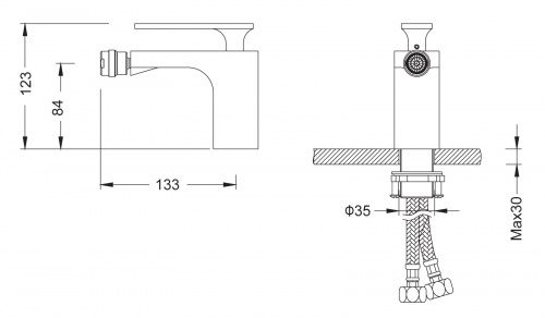 Смеситель для биде Timo Torne (4362/00F chrome) фото 3