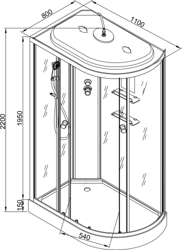Душевая кабина AvaCan EM 1511 L фото 21