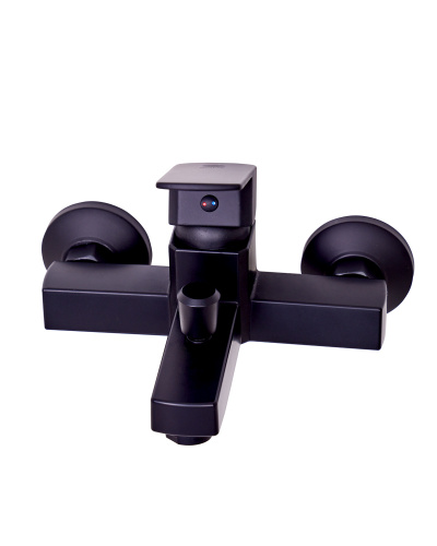 OneLife P06-100b полимерный смеситель для ванны/душа, черный фото 6