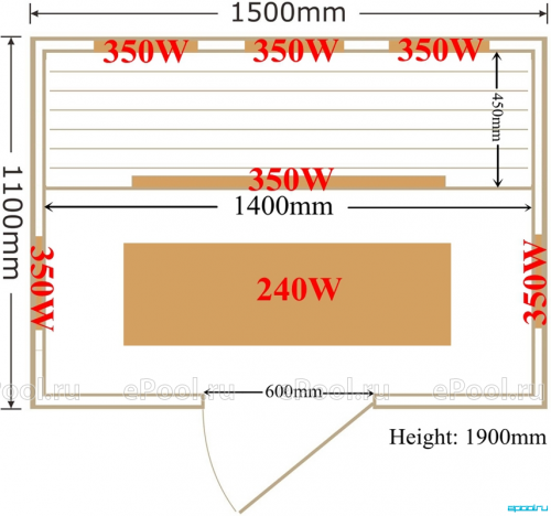 Инфракрасная кабина (сауна) SaunaMagic Glass RCS Medium фото 3