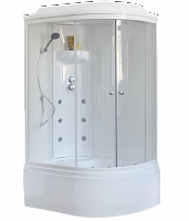 Душевая кабина Royal Bath RB 8120BK3-WT (белое/прозрачное) левая