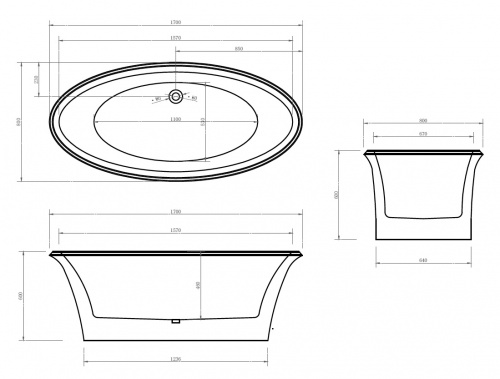 Акриловая ванна ABBER AB9289 фото 5