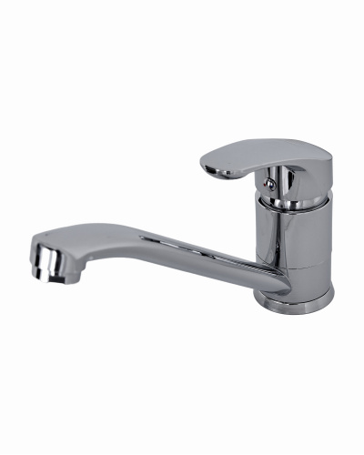 OneLife P01-000cr полимерный смеситель для кухни, хром фото 3