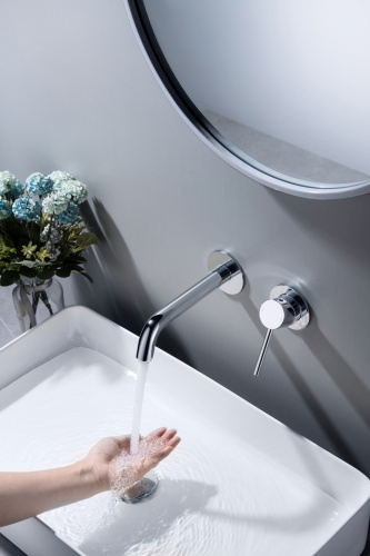 Смеситель для раковины встроенный Timo Saona 2372/00SM хром фото 5