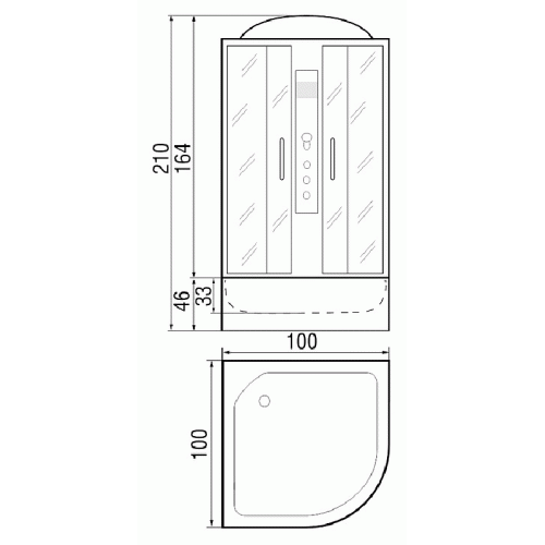 Душевая кабина River NARA 100/44 МТ фото 3