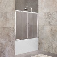 Шторка на ванну BelBagno UNIQUE-VF-2-150/180-140-M-Cr
