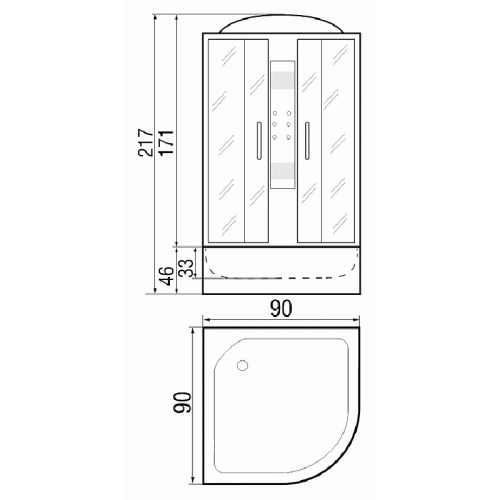 Душевая кабина River AMUR 90/44 МТ фото 4